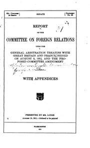 Cover of: Report of the Committee on Foreign Relations, Together with the Views of the ...