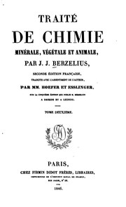 Cover of: Traité de chimie minerale, végétale et animale