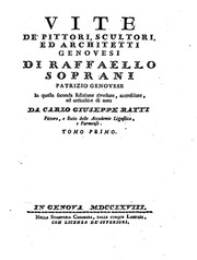 Vite de' pittori, scultori by Raffaello Soprani , Carlo Giuseppe Ratti