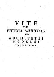 Cover of: Vite de' pittori, scultori, ed architetti moderni by Lione Pascoli, Fondo Cicognara (Biblioteca apostolica vaticana)