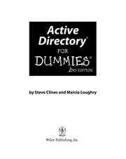 Active directory for dummies by Steve Clines