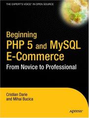Cover of: Beginning PHP 5 and MySQL e-commerce: from novice to professional