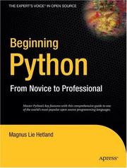 Cover of: Beginning Python: From Novice to Professional (Beginning: From Novice to Professional)