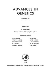 Cover of: Advances in genetics