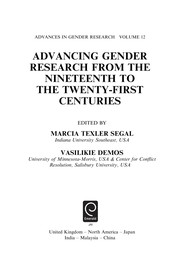 Cover of: Advancing gender research from the nineteenth to the twenty-first centuries