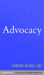 Cover of: Advocacy