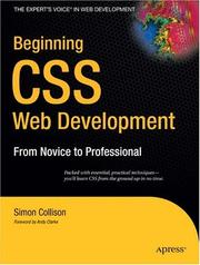 Cover of: Beginning CSS Web Development: From Novice to Professional
