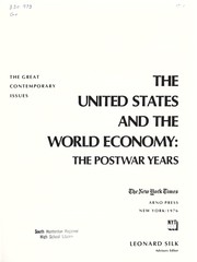Cover of: The United States and the world economy: the postwar years