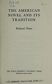 Cover of: The American novel and its tradition by Richard Volney Chase