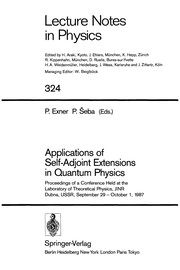 Cover of: Applications of Self Adjoint Extensions in Quantum Physics