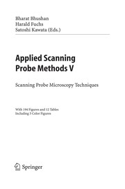 Cover of: Applied scanning probe methods V: scanning probe microscopy techniques