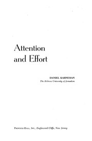 Cover of: Attention and effort.