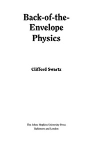 Cover of: Back-of-the-envelope physics