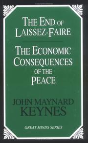Cover of: The End of Laissez-Faire: The Economic Consequences of the Peace (Great Minds Series)