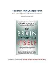 The brain that changes itself by Norman Doidge