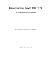 Cover of: British economic growth 1856-1973