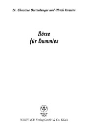 Bo rse fu r Dummies by Christine Bortenla nger