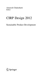 Cover of: CIRP Design 2012: Sustainable Product Development