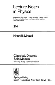 Cover of: Classical, discrete spin models: symmetry, duality, and renormalization