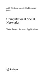 Cover of: Computational Social Networks: Tools, Perspectives and Applications