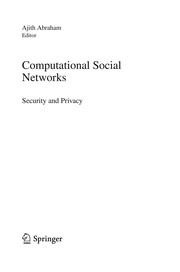 Cover of: Computational Social Networks: Security and Privacy