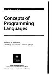 Cover of: Concepts of programming languages by Robert W. Sebesta
