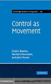 Cover of: Control as movement