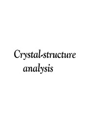 Cover of: Crystal-structure analysis