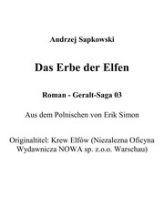 Cover of: Das Erbe der Elfen by Andrzej Sapkowski