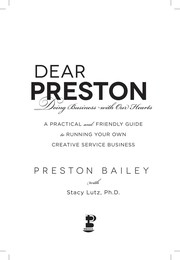 Cover of: Dear Preston: doing business with our hearts
