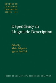 Cover of: Dependency in linguistic description