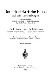 Der lichtelektrische Effekt und seine Anwendungen by Simon, H.