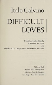 Cover of: Difficult loves