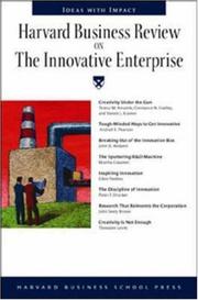 Cover of: Harvard Business Review on the Innovative Enterprise (Harvard Business Review Paperback Series)