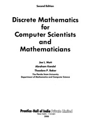 Discrete mathematics for computer scientists and mathematicians by Joe L. Mott