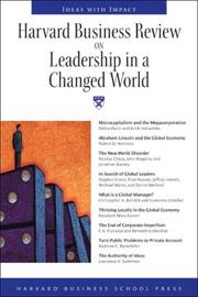 Cover of: Harvard Business Review on Leadership in a Changed World by C.K. Prahalad, Rosabeth Moss Kanter, Lawrence H. Summers