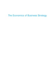 Cover of: The economics of business strategy