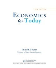 Economics for today by Irvin B. Tucker, Allan Layton, Tim Robinson