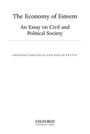 Cover of: The economy of esteem: an essay on civil and political society