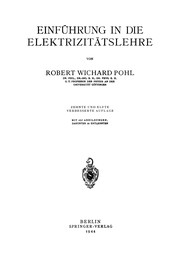 Cover of: Einführung in die Elektrizitätslehre