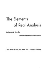 Cover of: The elements of real analysis