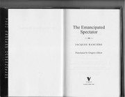 The emancipated spectator by Jacques Rancière
