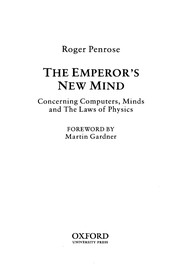 Cover of: The emperor's new mind by Roger Penrose