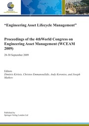 Cover of: Engineering Asset Lifecycle Management: Proceedings of the 4th World Congress on Engineering Asset Management (WCEAM 2009), 28-30 September 2009