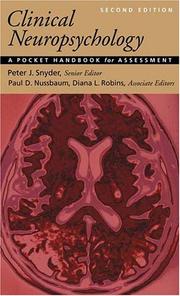 Cover of: Clinical neuropsychology: a pocket handbook for assessment