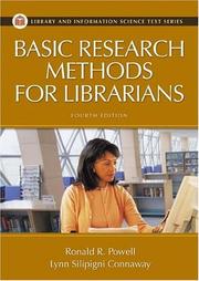 Basic research methods for librarians by Ronald R. Powell
