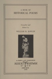 Cover of: A book of historical poems