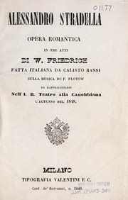 Cover of: Alessandro Stradella by W. Friedrich