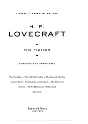 Cover of: The fiction by H.P. Lovecraft