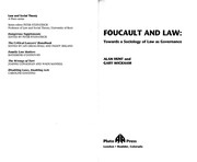 Foucault and law by Alan Hunt, Gary Wickham